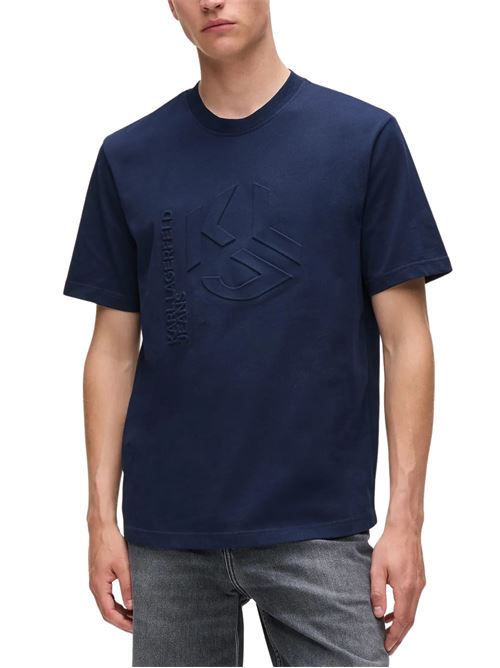 T-shirt in cotone con logo a rilievo Karl Lagerfeld jeans | A4M17033310